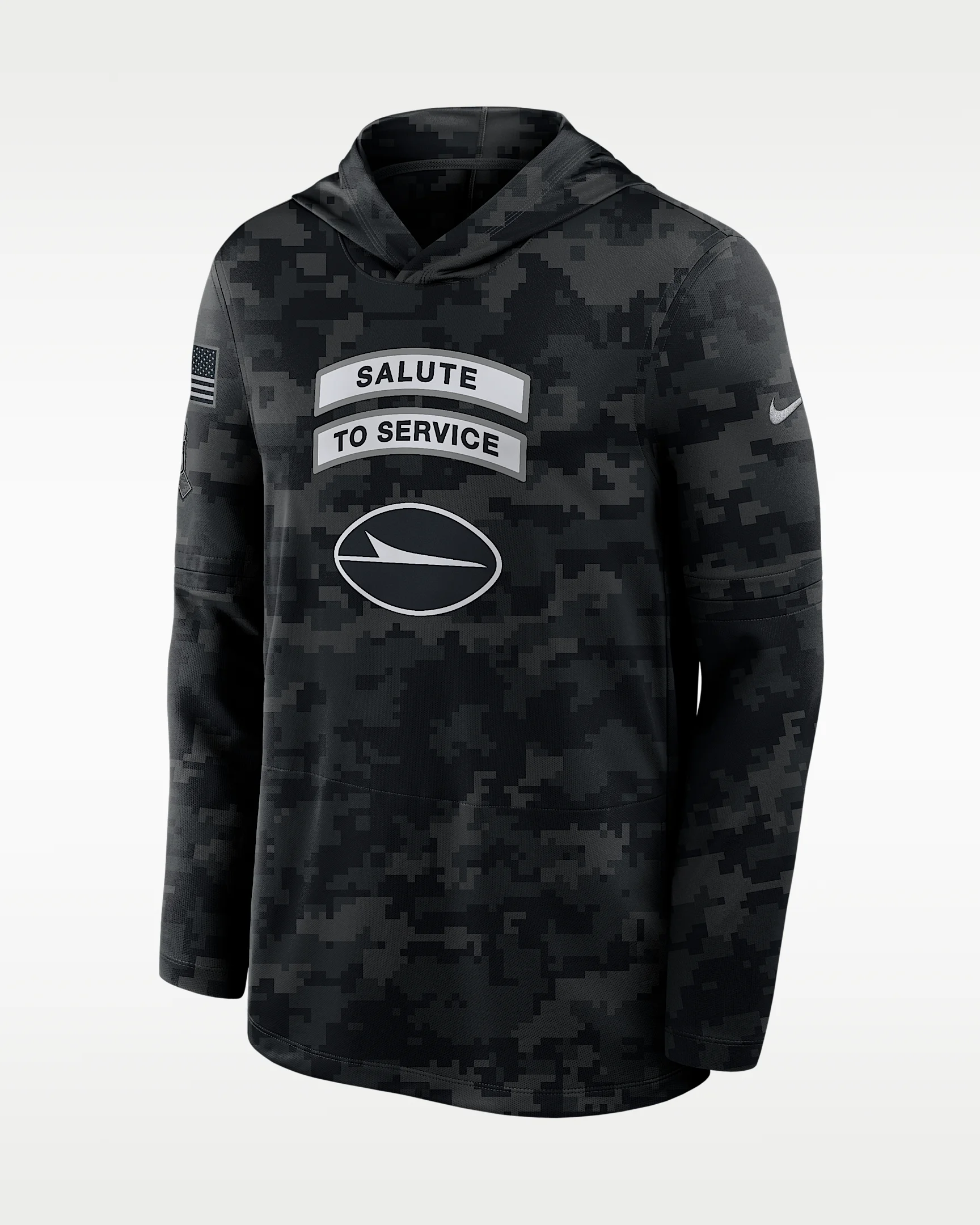 New York Jets Salute to Service Sideline Men's Nike Dri-FIT NFL Long-Sleeve Hooded Top - 1