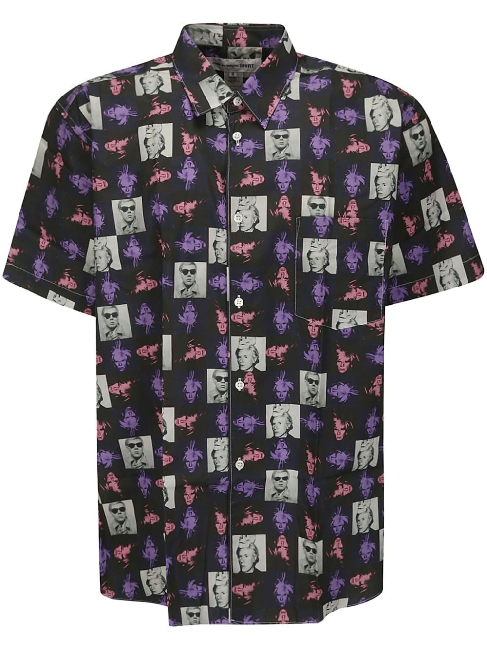 all-over print cotton shirt - 1