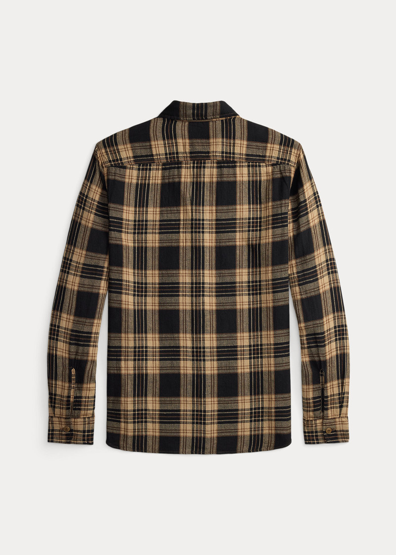 RRL by Ralph Lauren Plaid Cotton-Linen Workshirt outlook