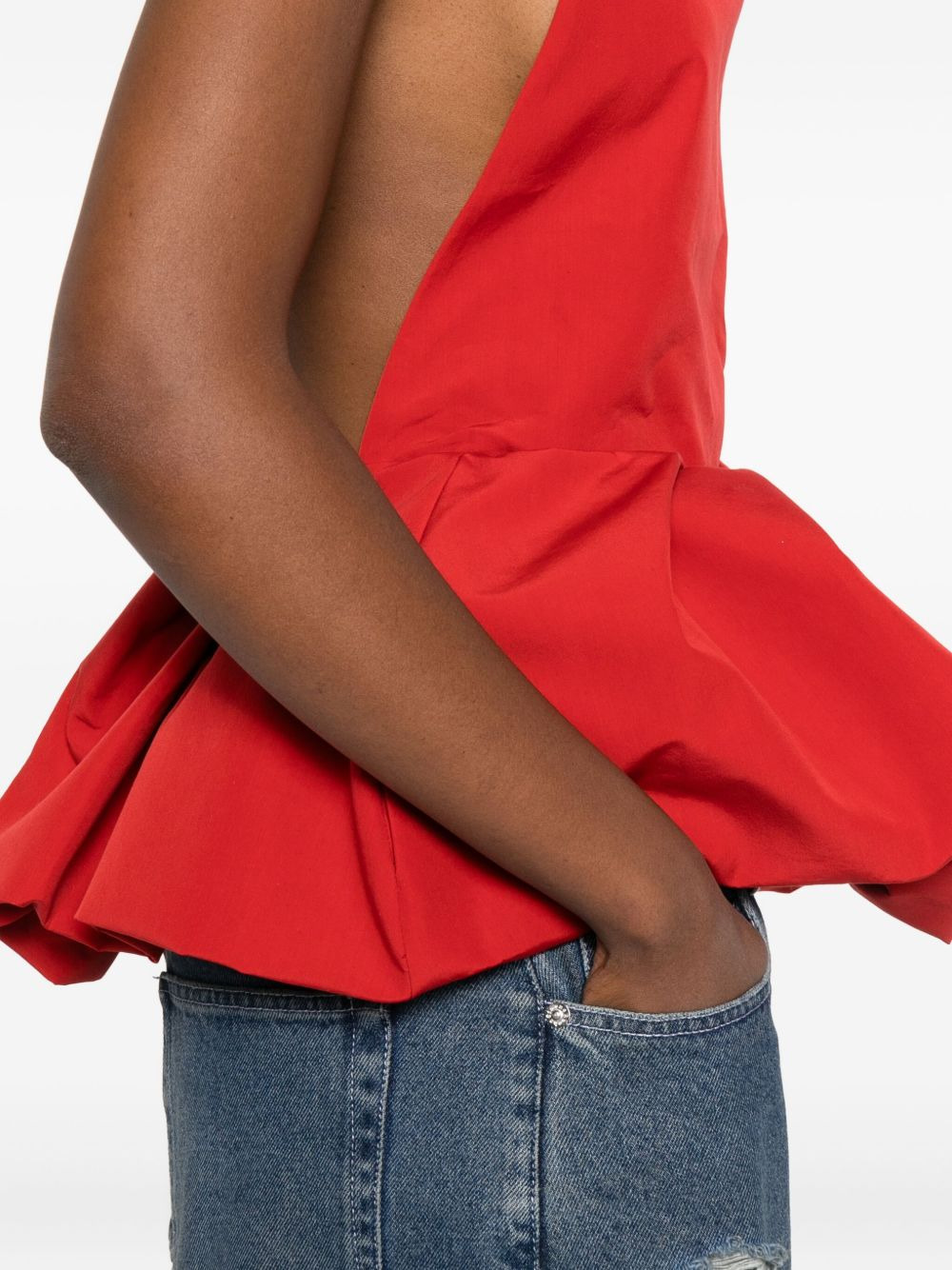 halterneck peplum top - 5