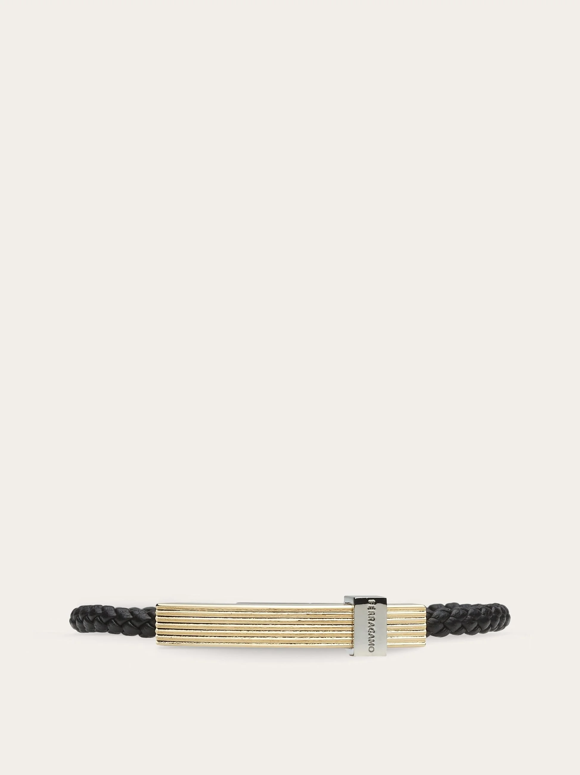 Braided bracelet with band - (M) - 1