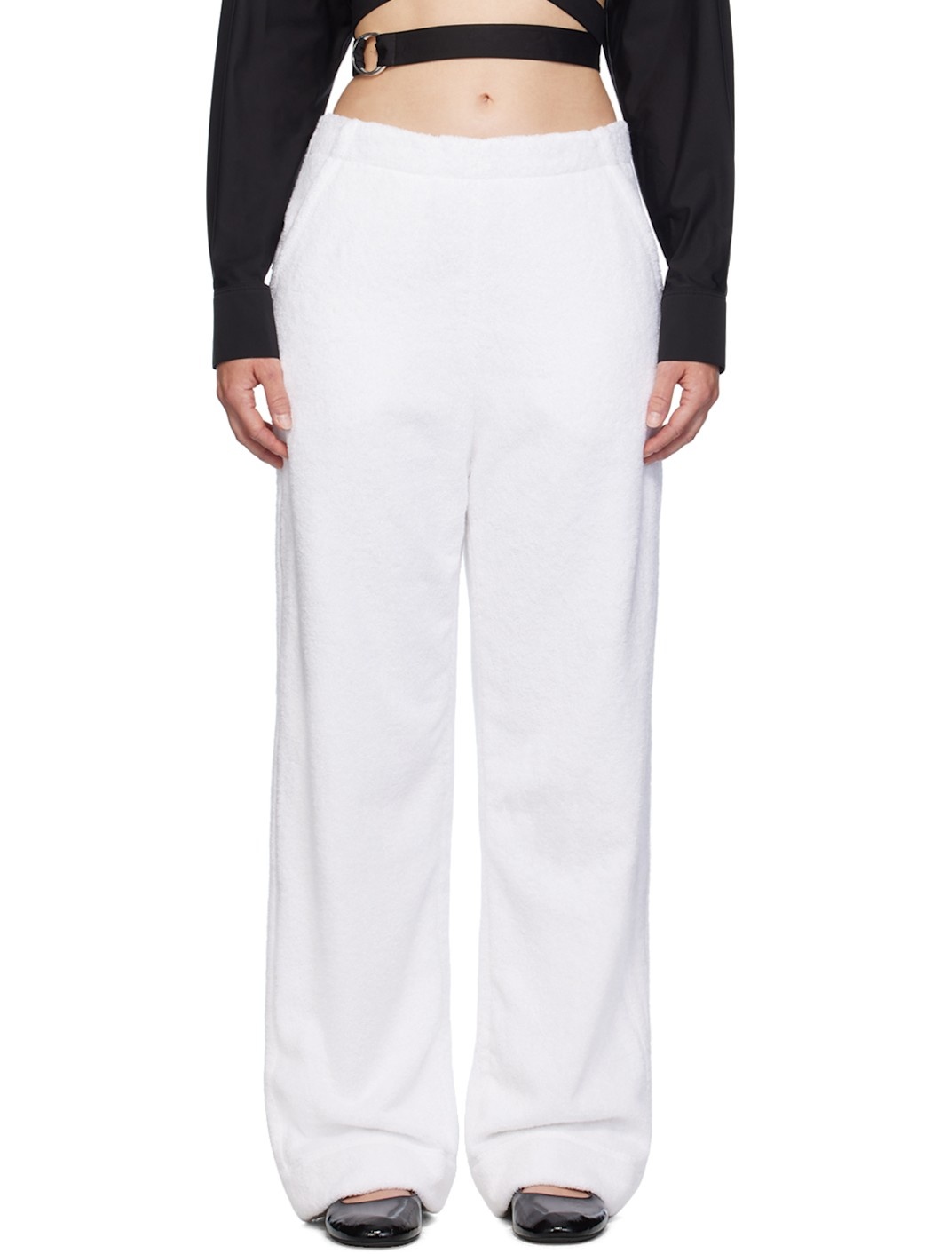 White Loose Trousers - 1