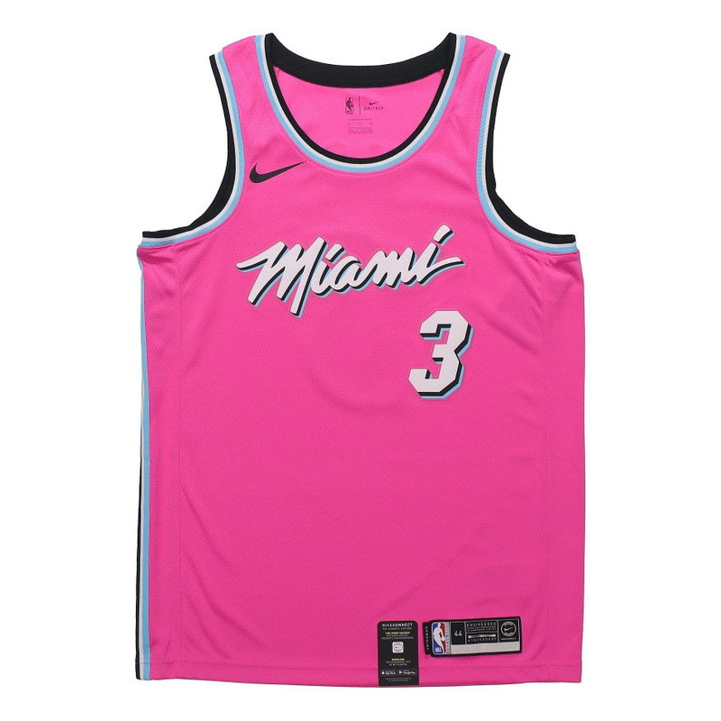 Nike NBA Dwyane Wade Miami Heat City Edition Swingman Jersey Pink BQ5639-687 - 1