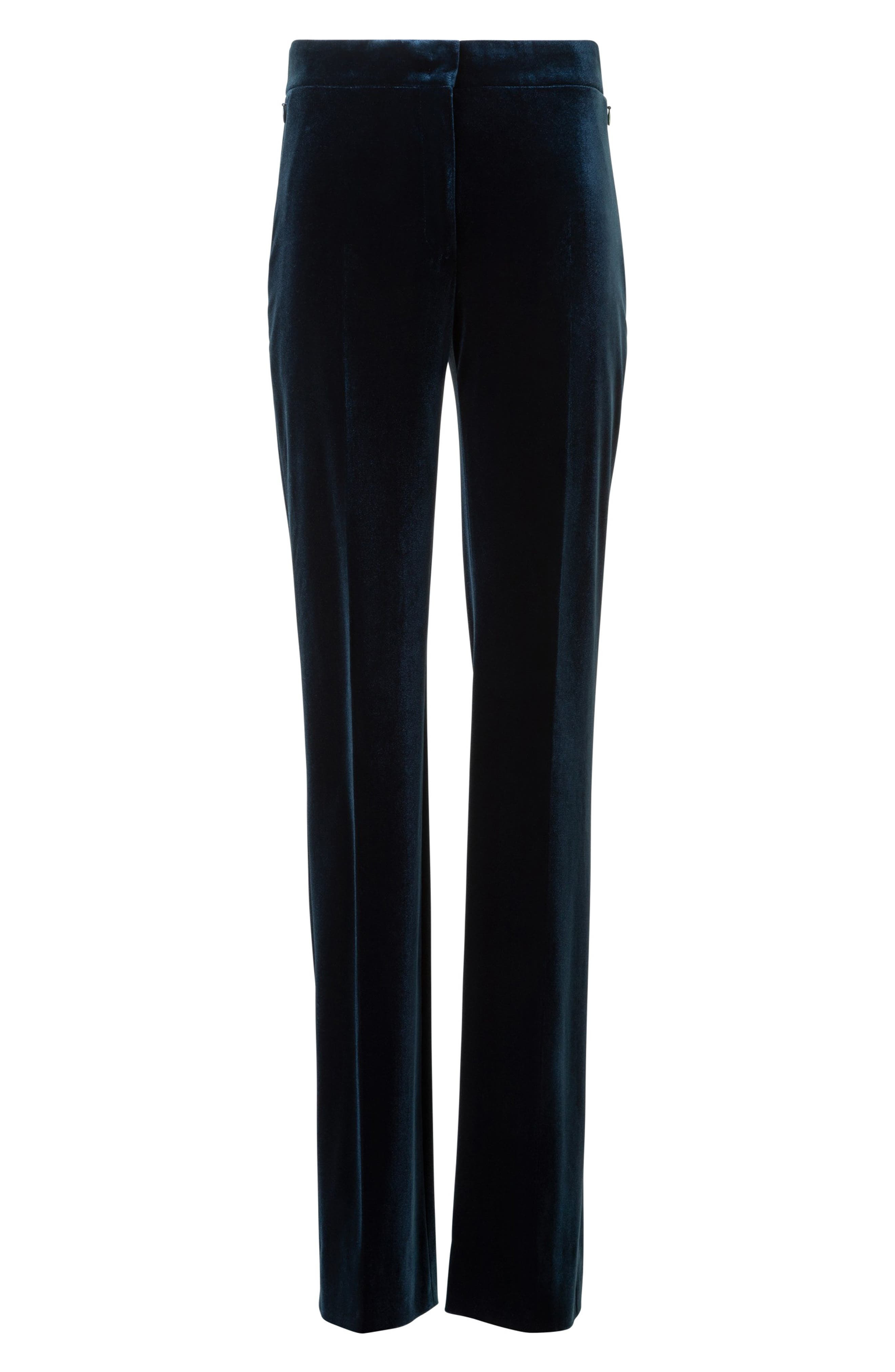 Akris Carl Velvet Neoprene Pants in Denim Blue at Nordstrom - 5