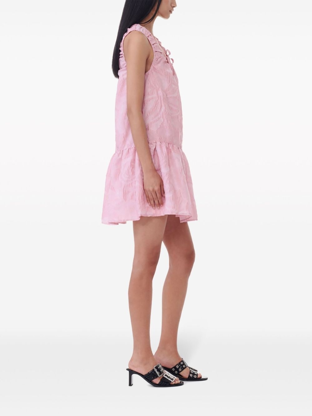 patterned sleeveless dress - 3
