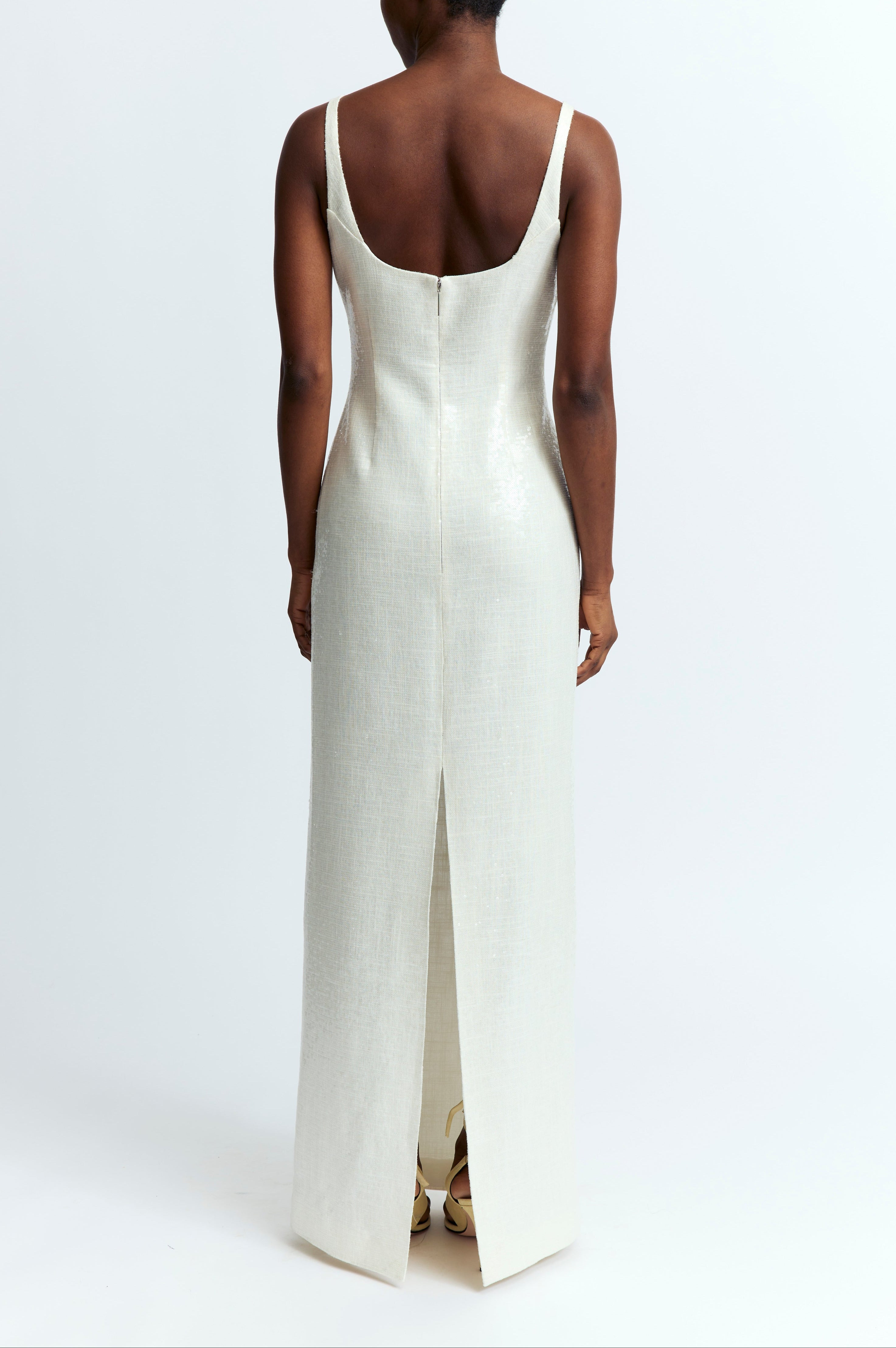 ELECTRA GOWN IN LINEN SEQUIN - 4