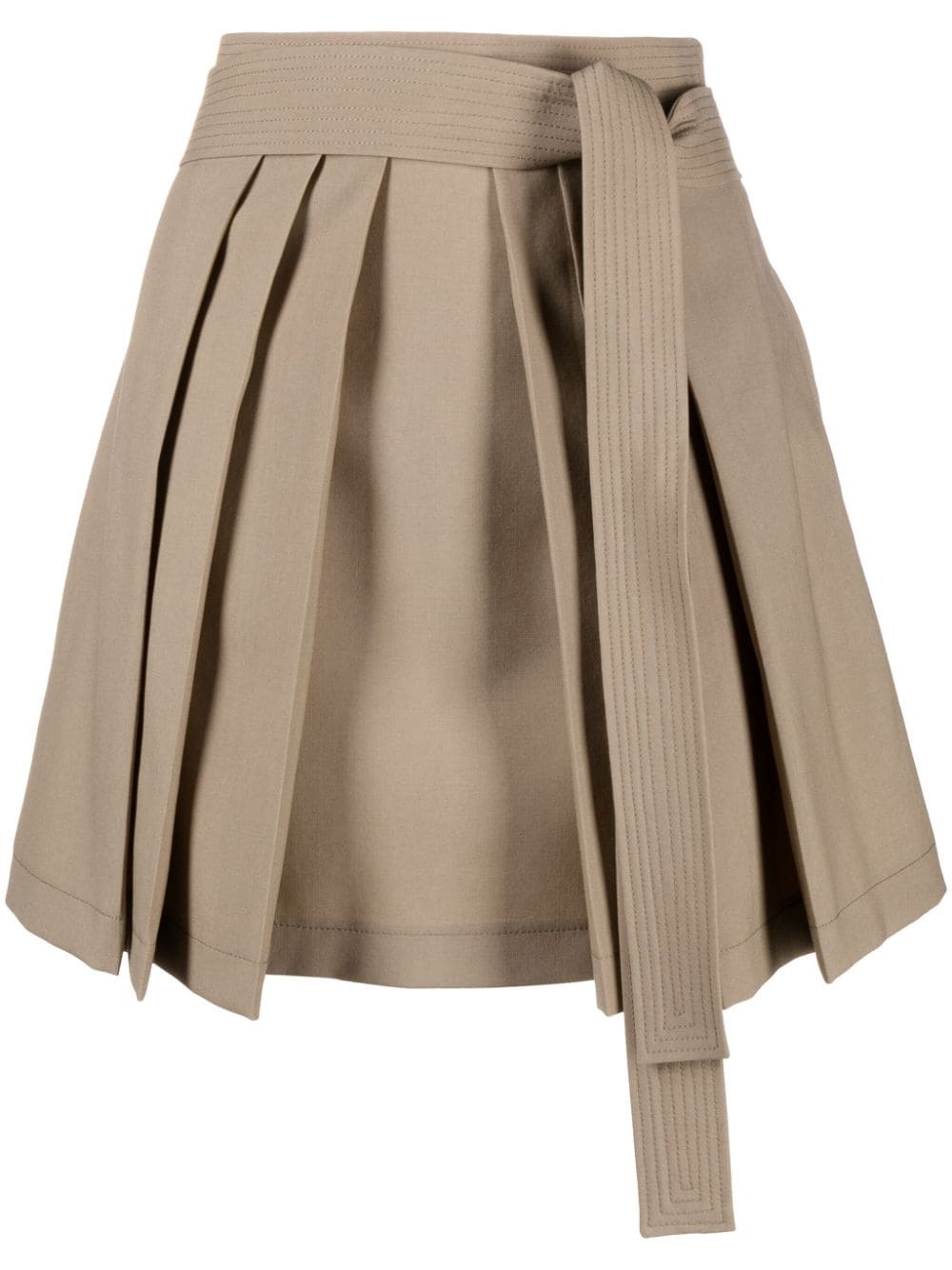 pleated virgin-wool miniskirt - 1