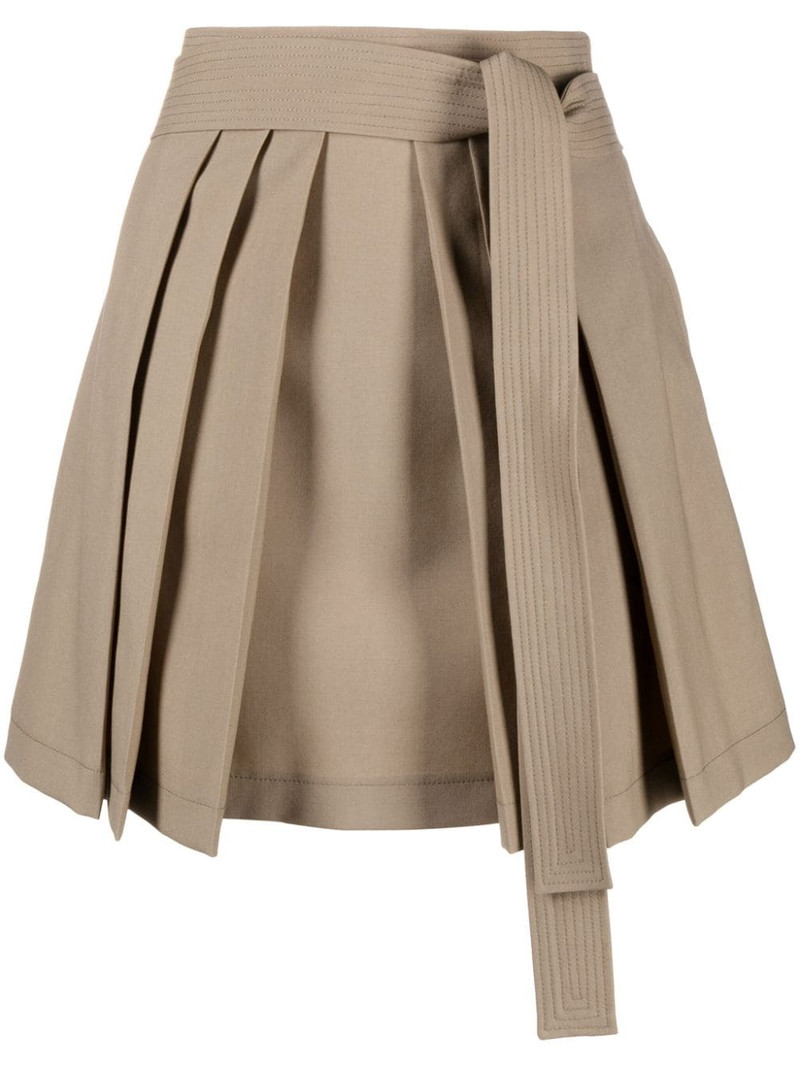 pleated virgin-wool miniskirt 1
