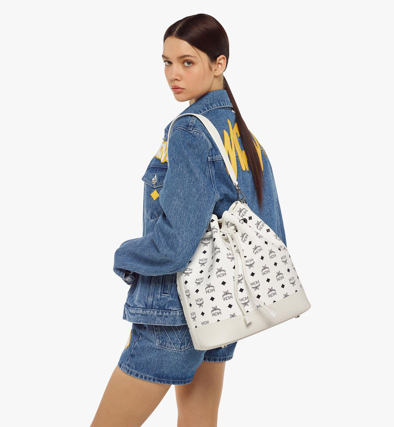 MCM Dessau Drawstring Bag in Visetos outlook