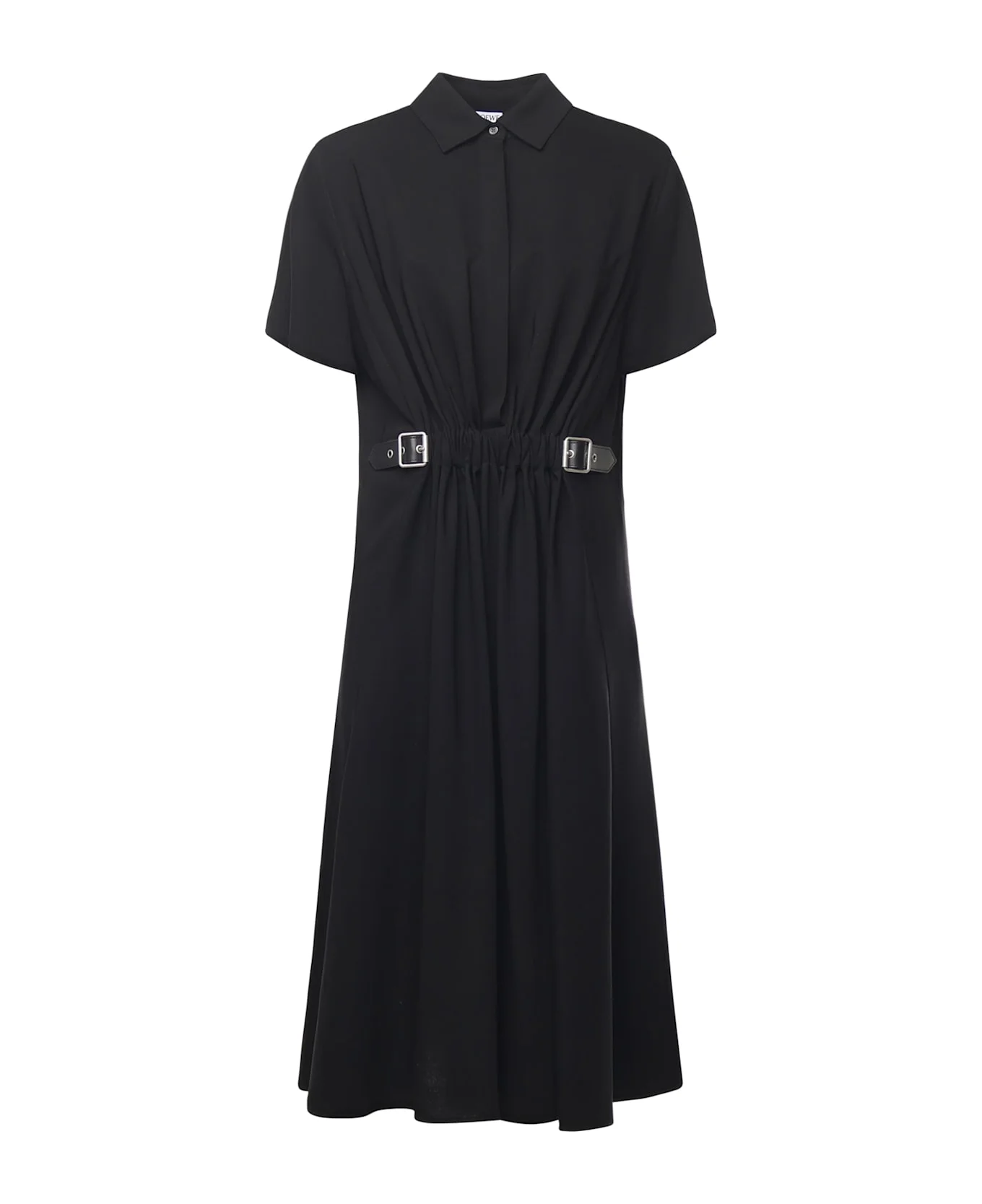 Stretch Viscose Belted Dress - 1