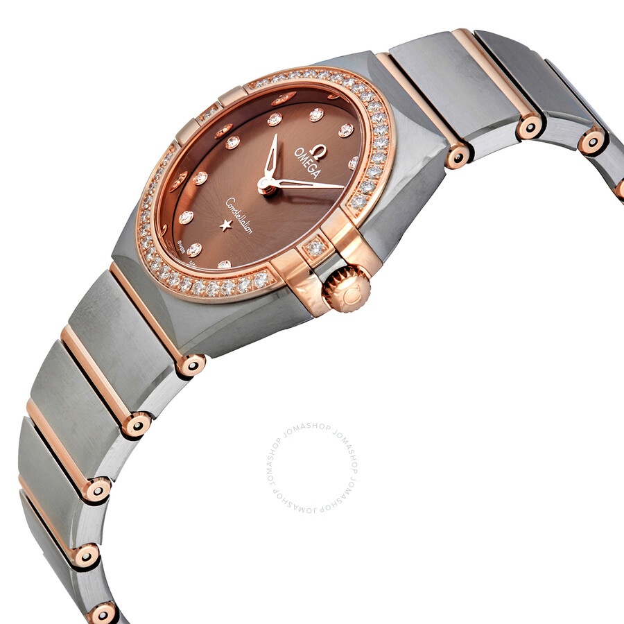 Omega Constellation Manhattan Quartz Diamond Brown Dial Ladies Watch 131.25.28.60.63.001 - 2