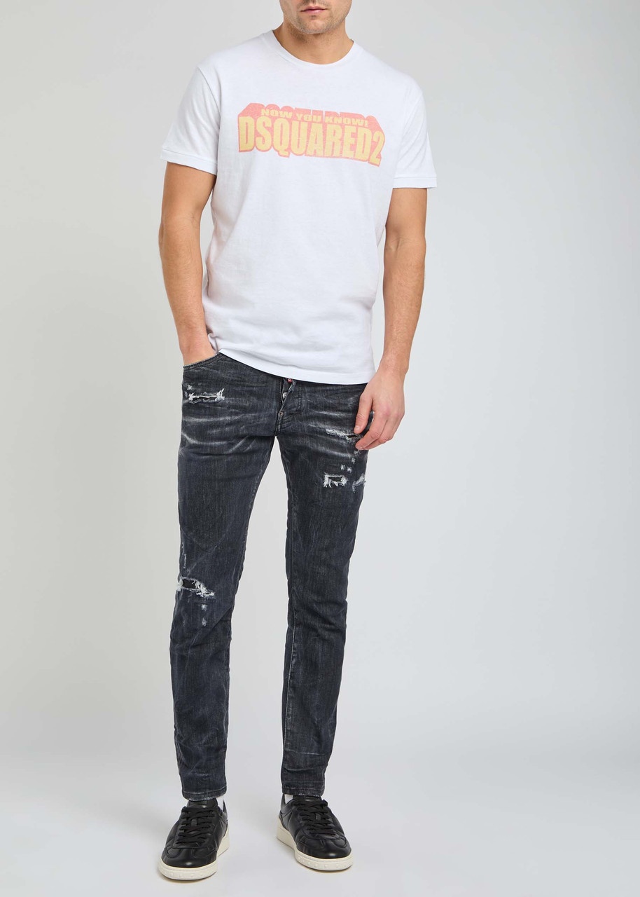 DSQUARED2 Skater Distressed Slim-leg Jeans - 4