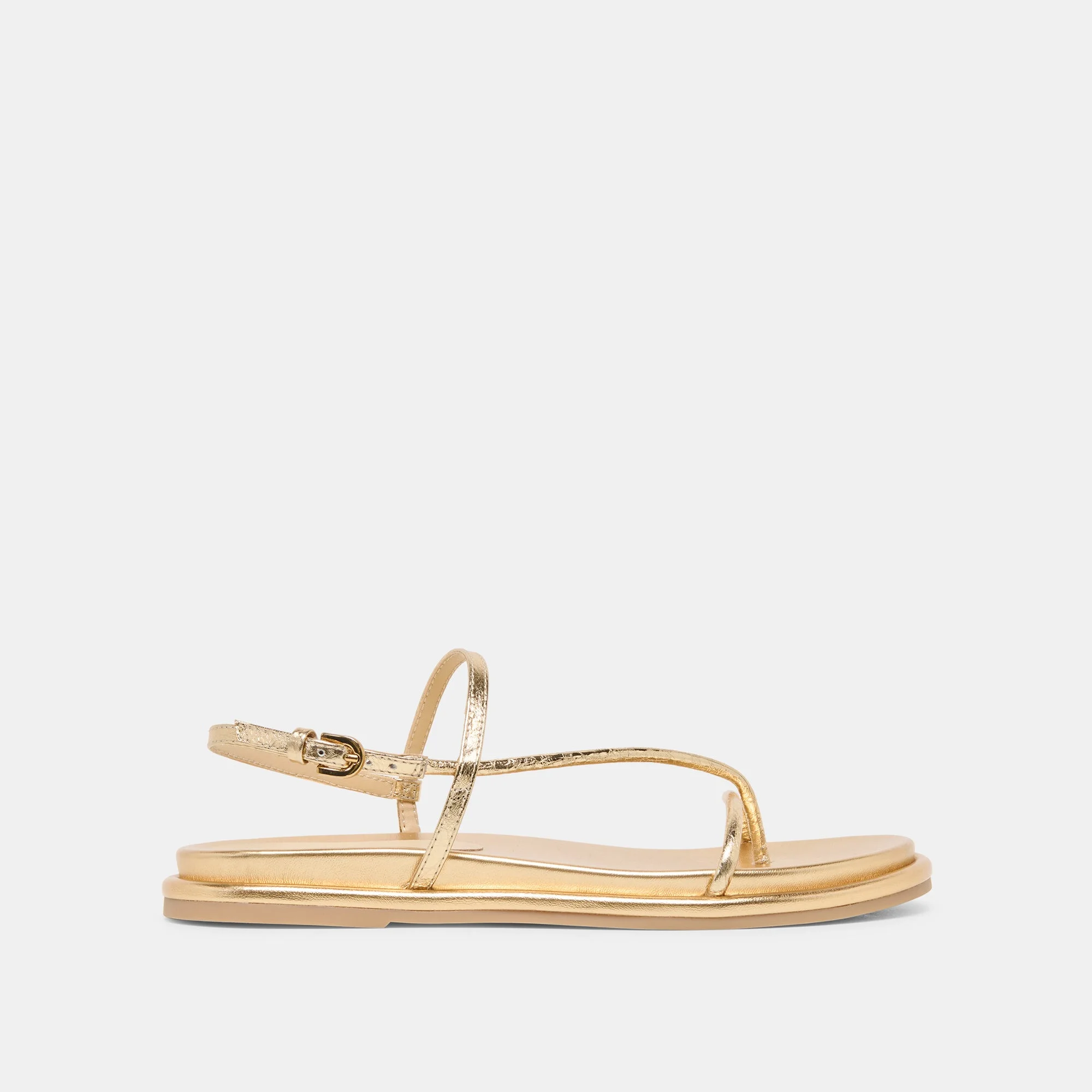 DOM SANDALS GOLD DISTRESSED LEATHER - 1