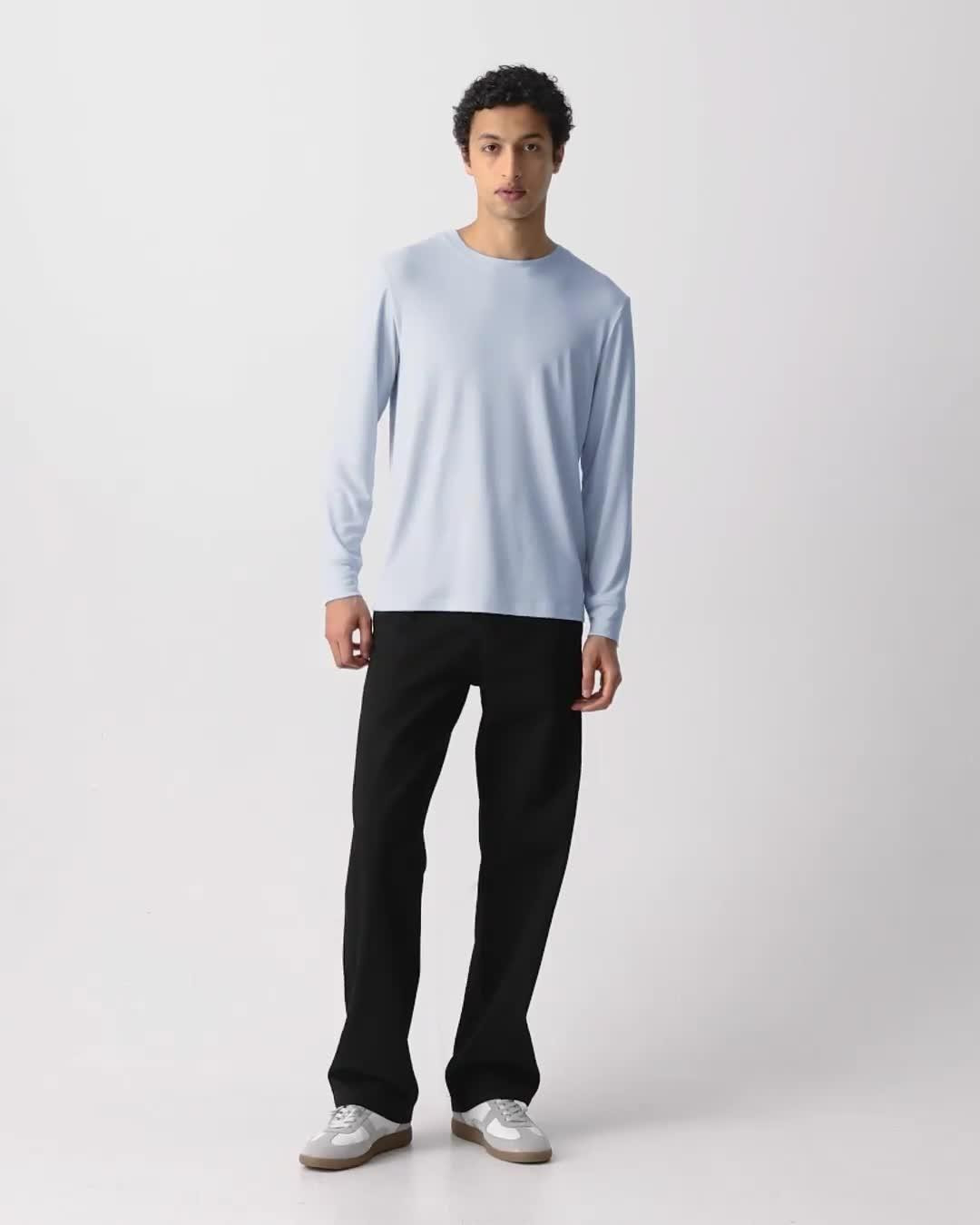 Essential Long-Sleeve Tee in Anemone Modal Jersey - 7