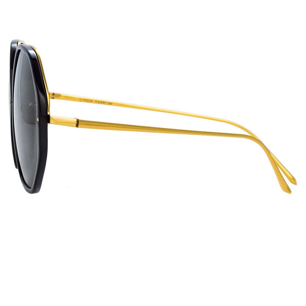 THE ALONA | OVERSIZED SUNGLASSES IN BLACK FRAME (C1) - 4