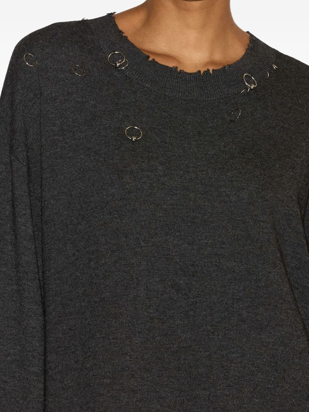 Cassandre ring-embellished pullover - 5