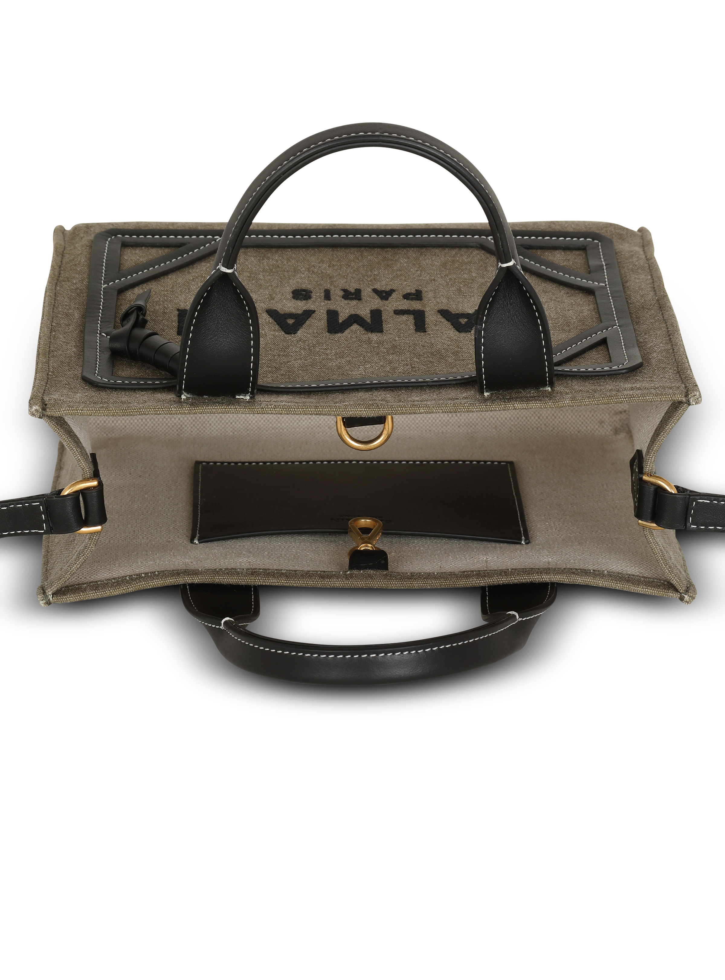 B-Army small tote bag in canvas and leather - 5