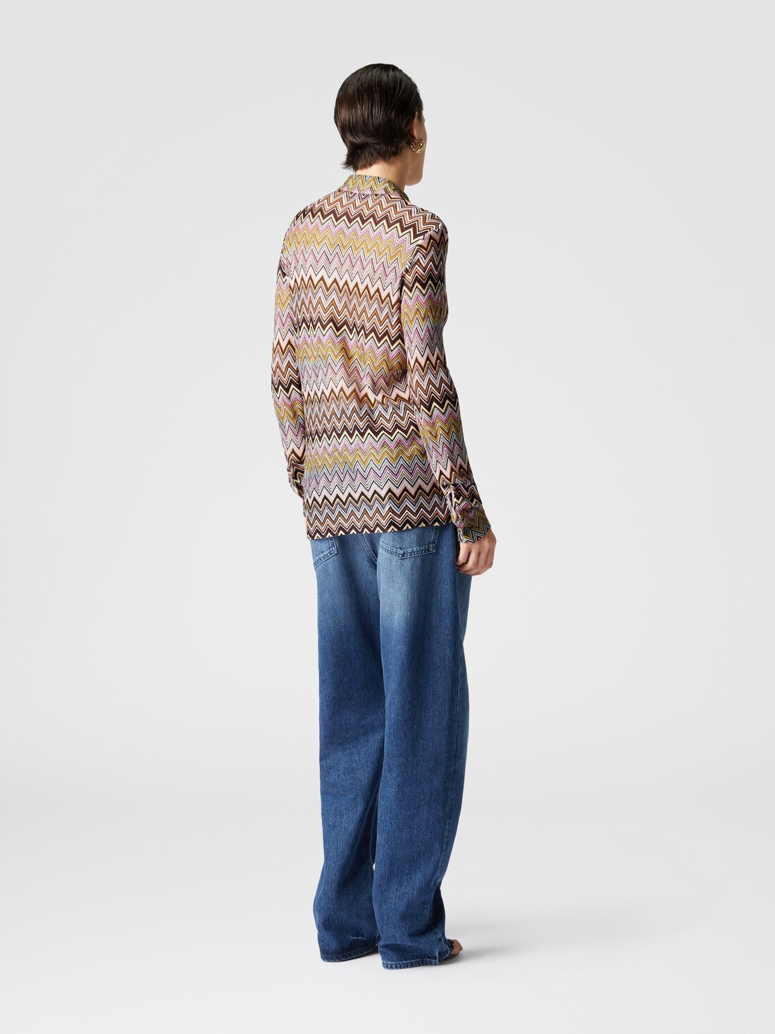 Zig zag viscose knit shirt - 3