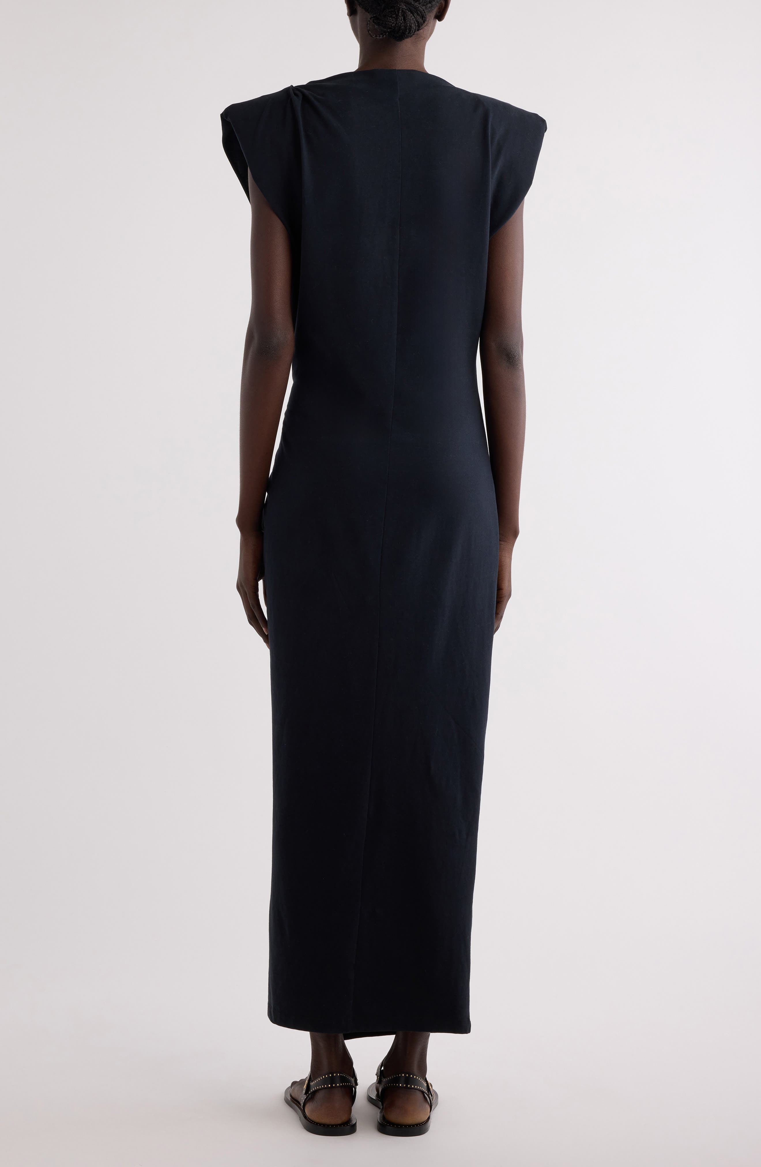 Isabel Marant Nadela Jersey Midi Dress in Black at Nordstrom - 2