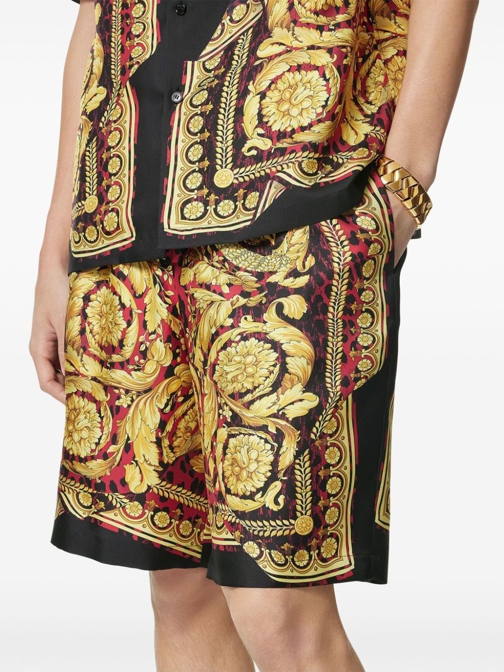 Wild Barocco silk shorts - 5