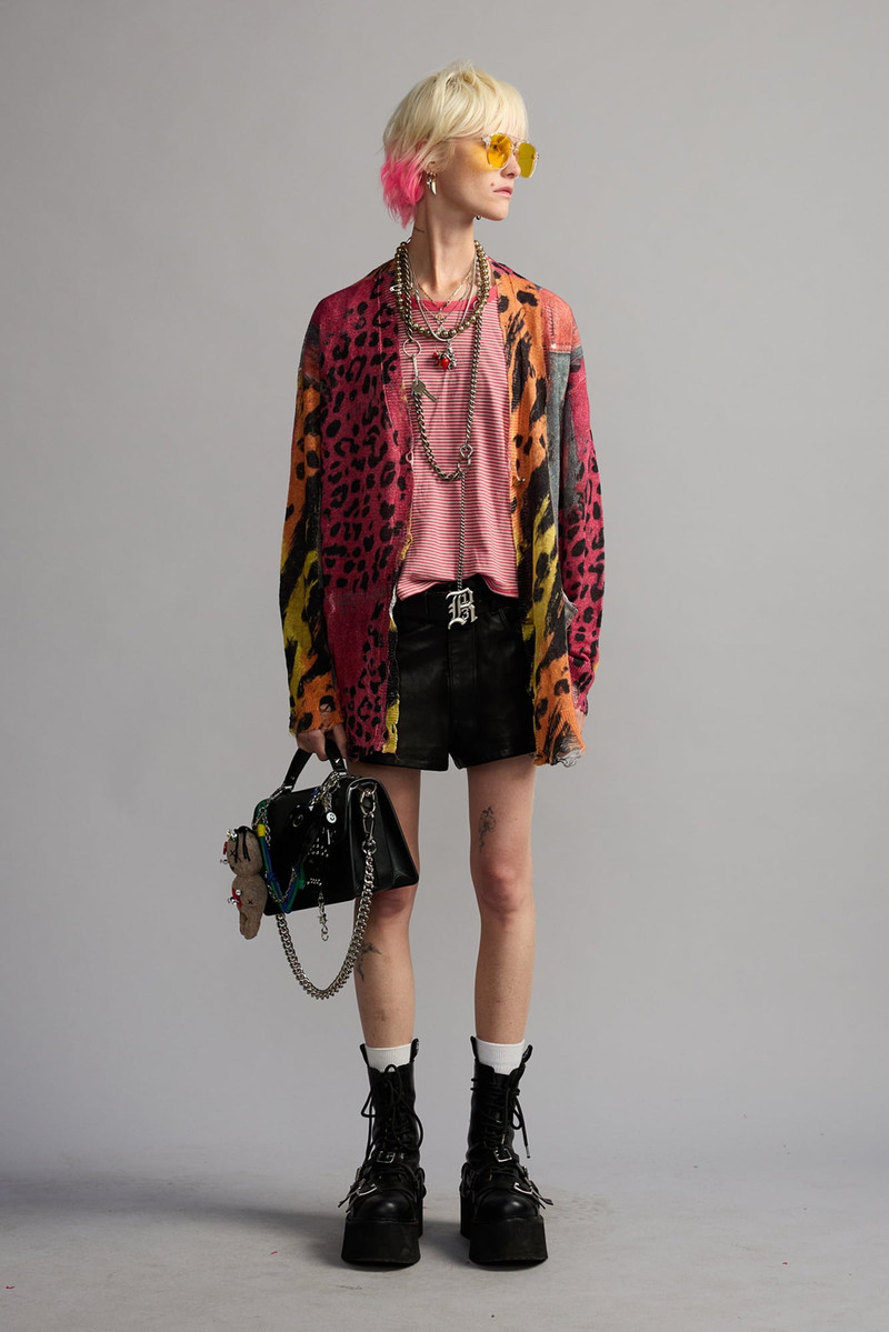 R13 PRINTED BOYFRIEND CARDIGAN outlook
