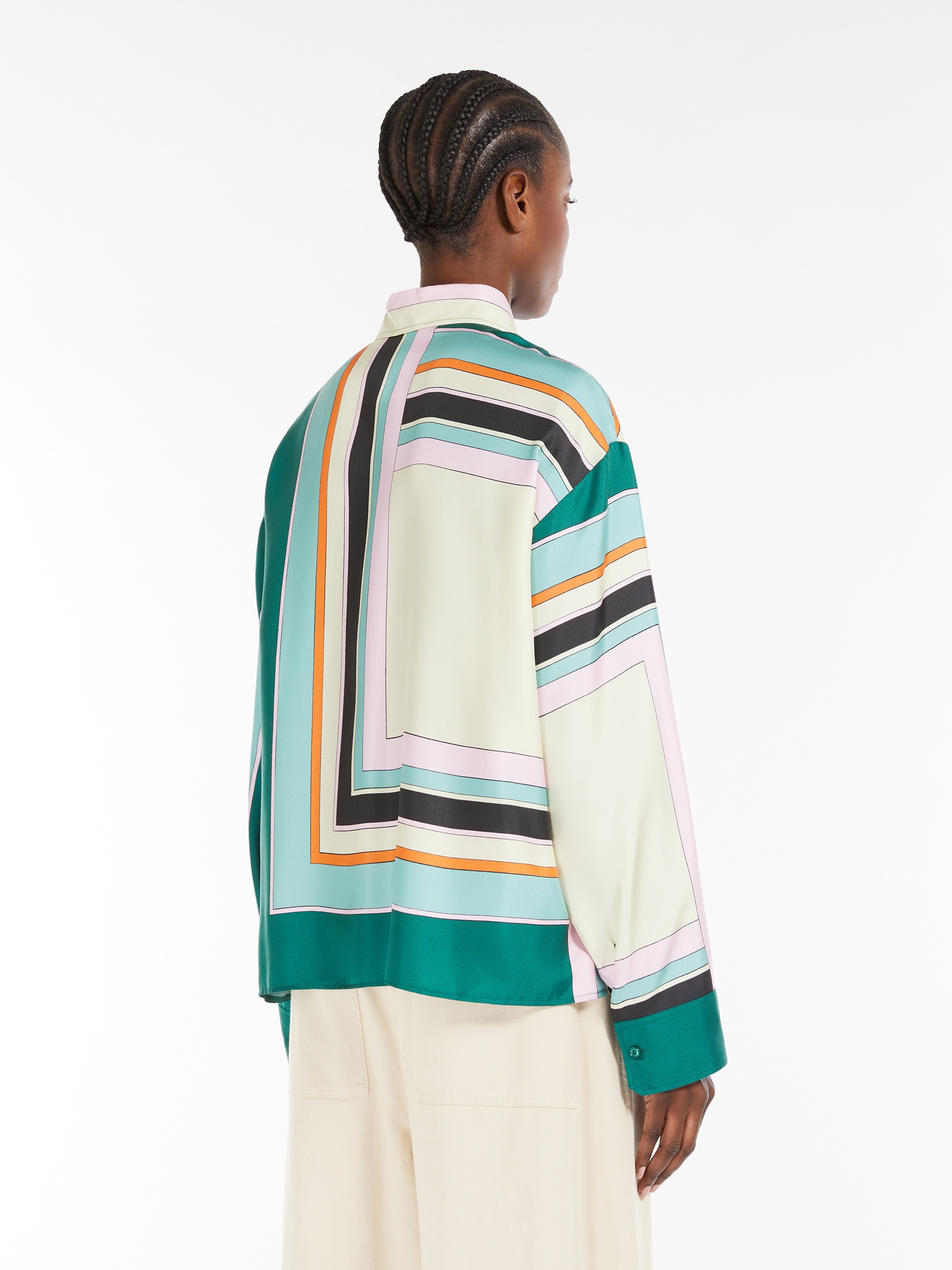 FORMIA Printed silk twill shirt - 4