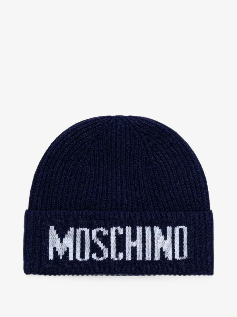 logo-embellishment ribbed-knit beanie hat - 1
