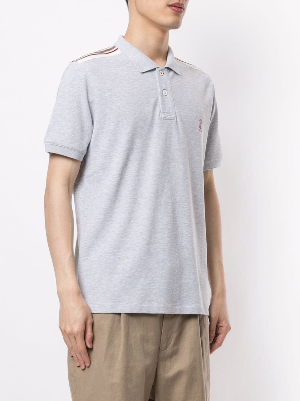 stripe detail polo shirt - 3