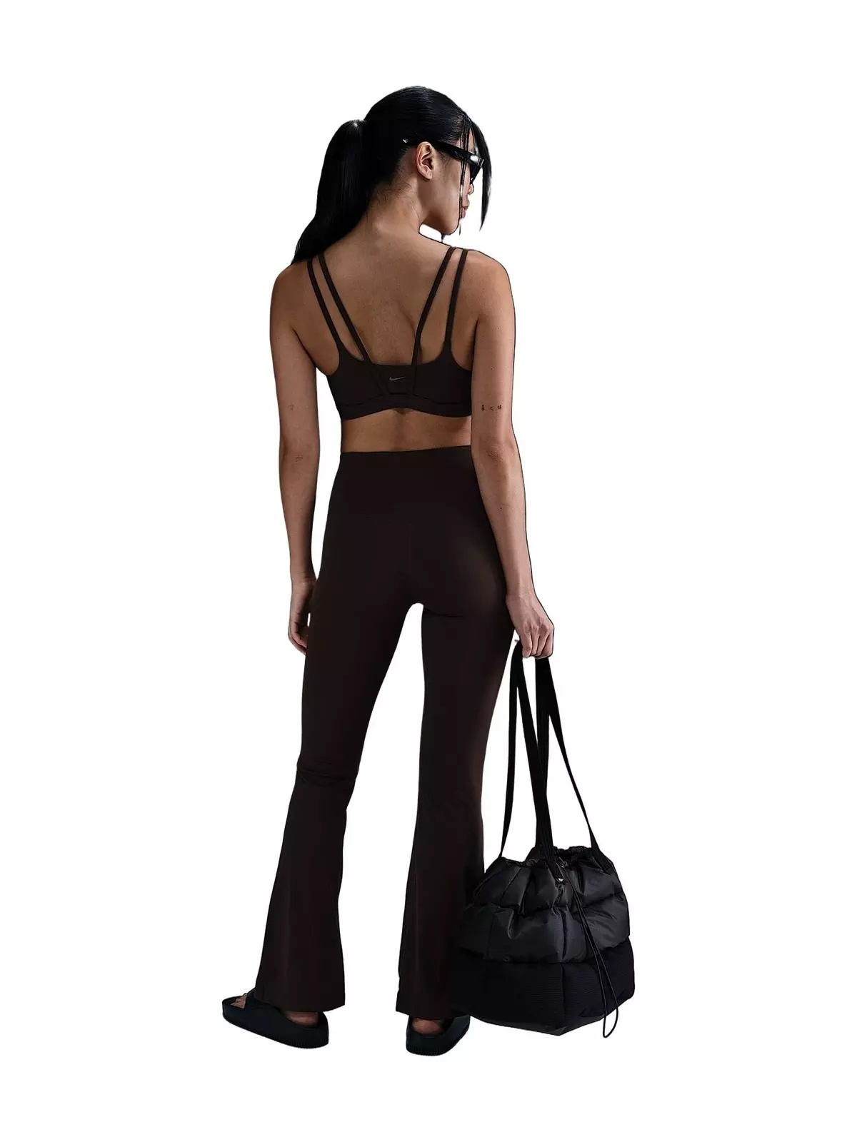 Women's Zenvy High-Waisted Flared Leggings - Brown - 6