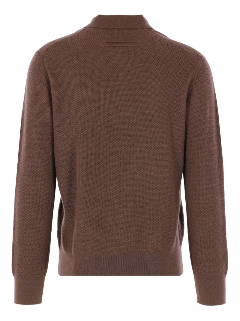 ZEGNA open-collar sweater outlook