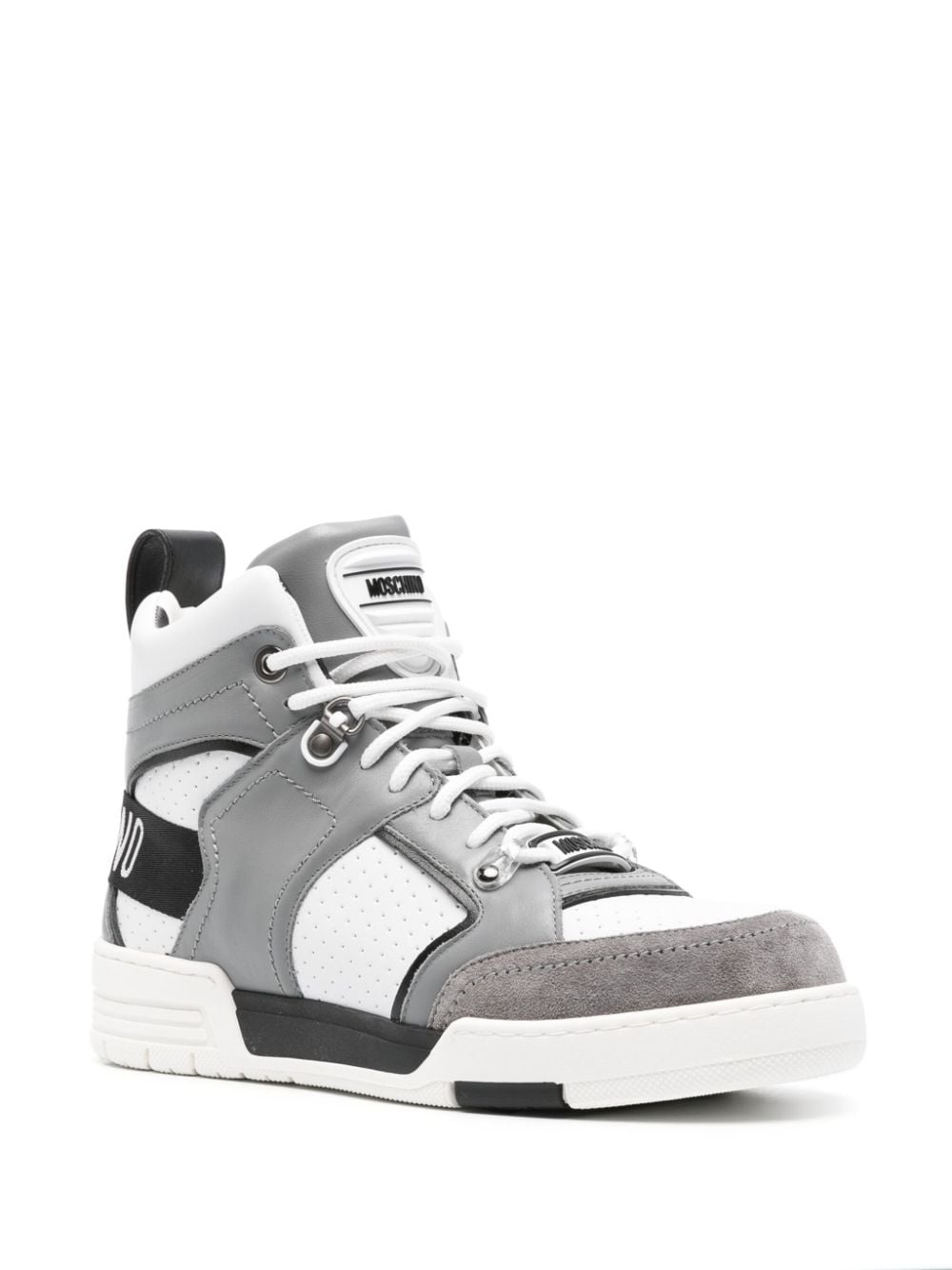 panelled high-top sneakers - 2