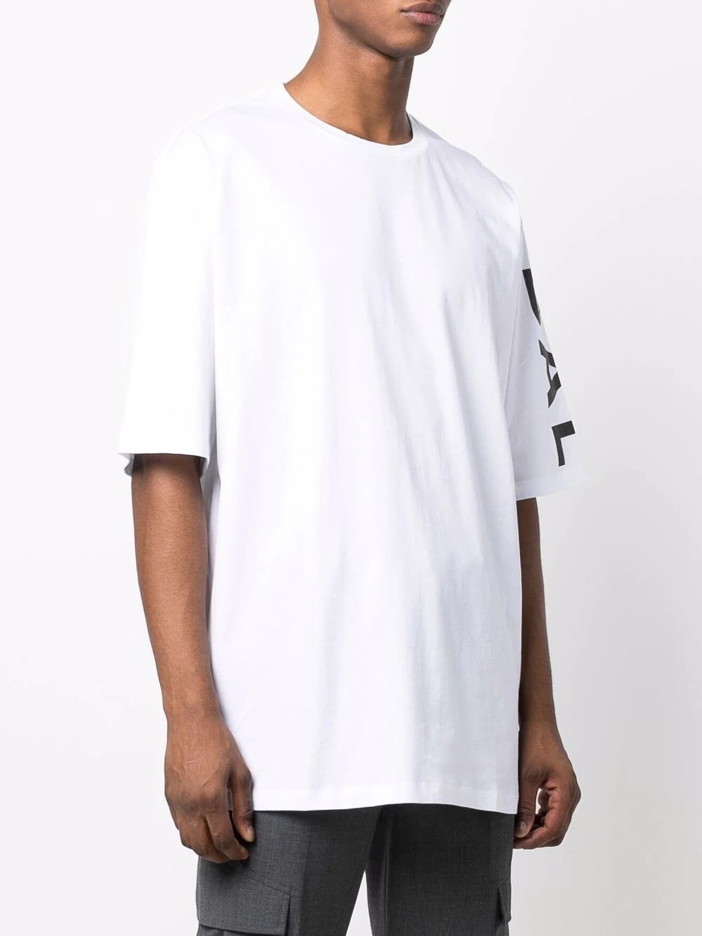 side logo-print oversize T-shirt - 3