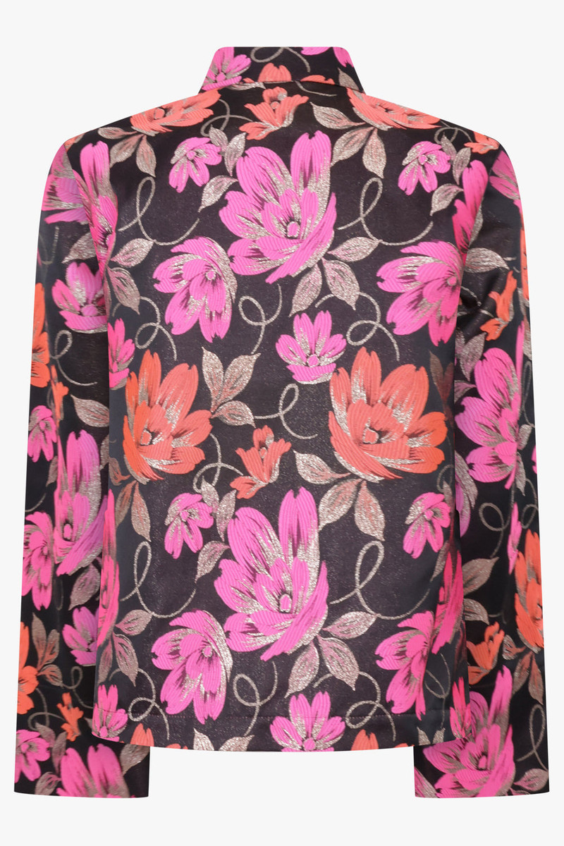 Comme Des Garçons FLORAL PRINT TANG JACKET | BLACK/PINK outlook