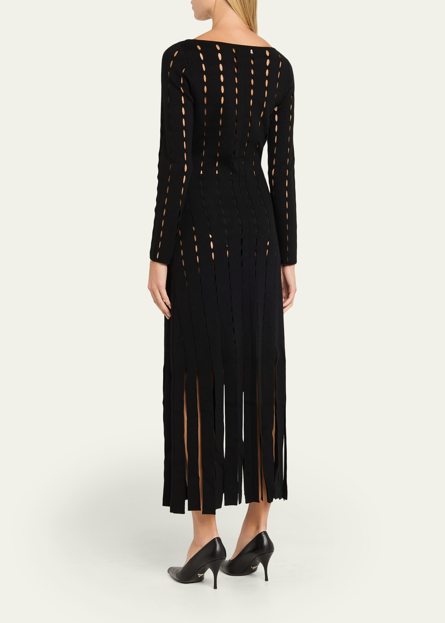Gemma Bateau-Neck Cutout Carwash Midi Dress - 3