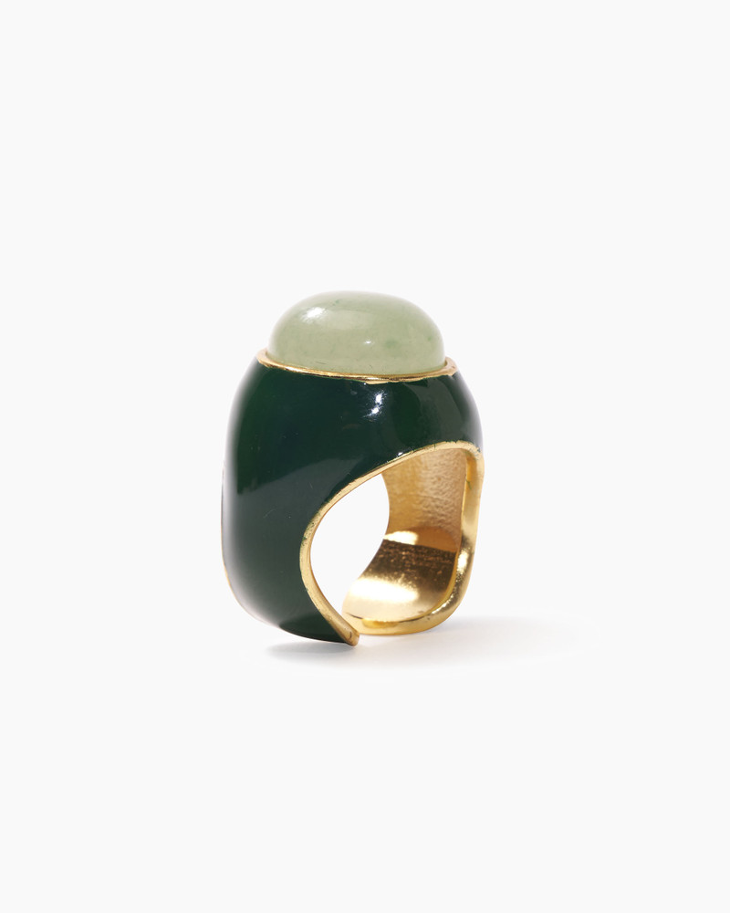 Carolina Herrera x Olympia Babylonia Cabochon Ring 4