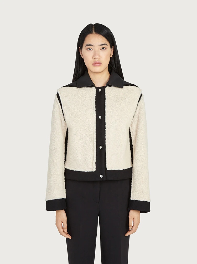 SHEARLING PANEL JACKET - 1