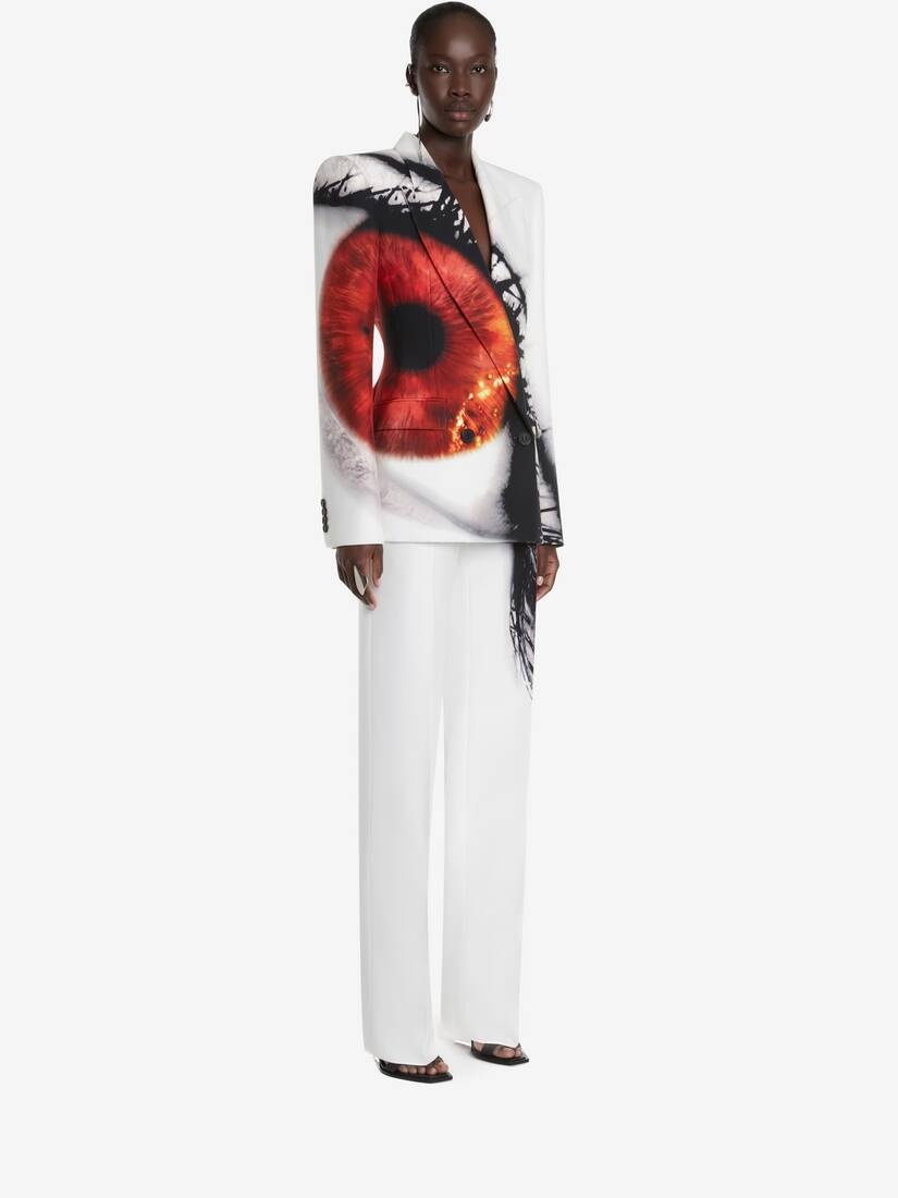 Women's Iris Double-breasted Jacket in White/amber - 3