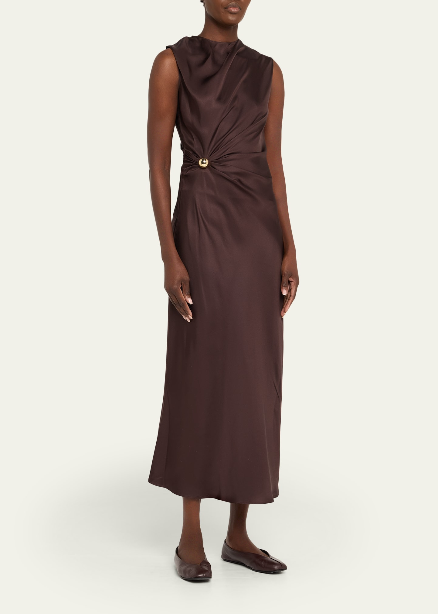 Roan Sleeveless Draped Maxi Dress - 4