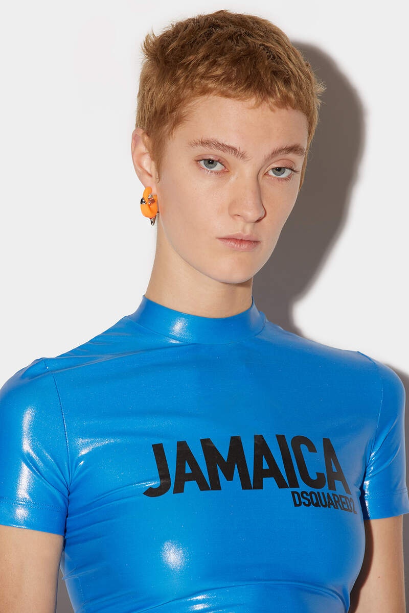 DSQUARED2 GLOSSY JAMAICA T-SHIRT | REVERSIBLE