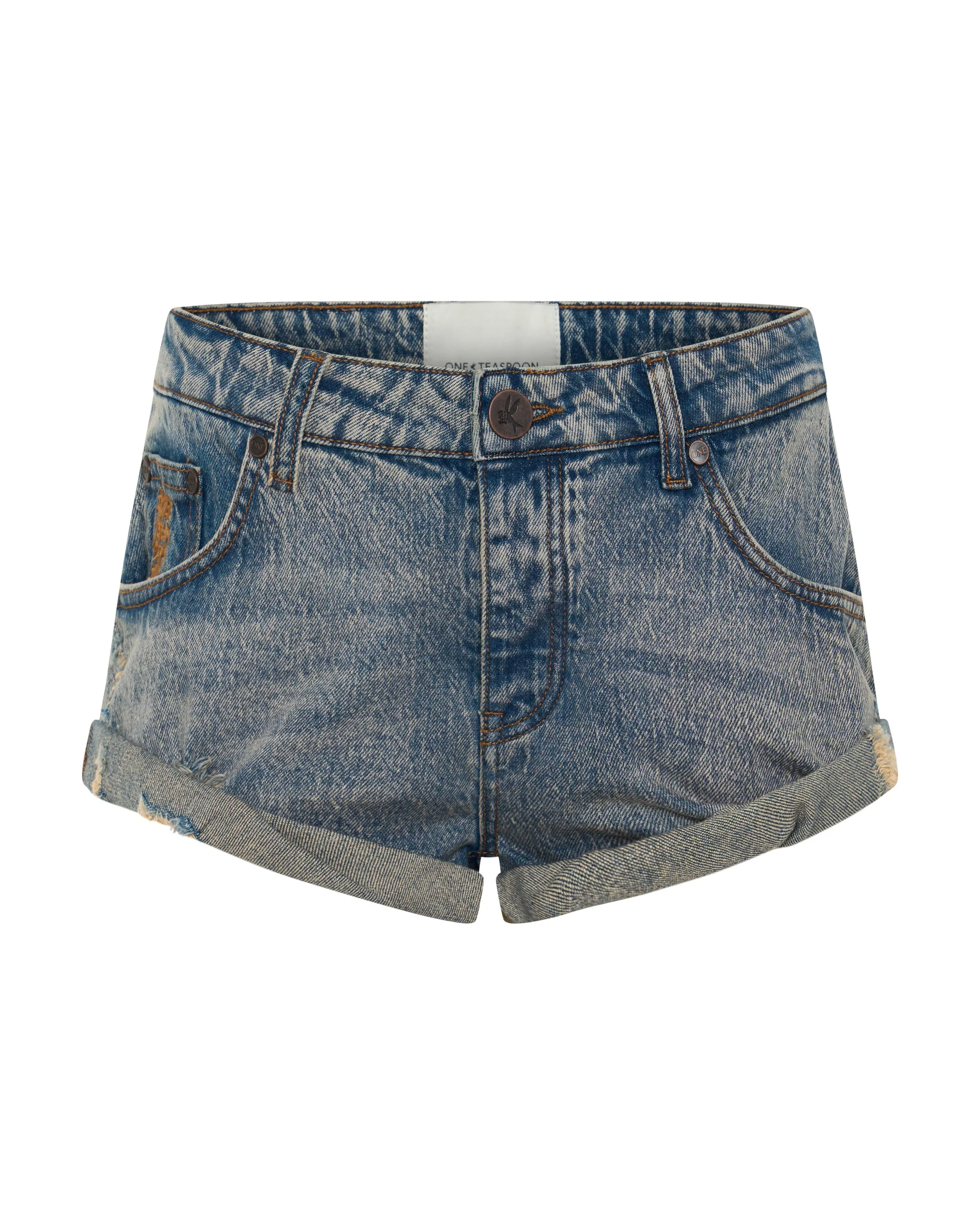 Bandits Low Waist Denim Shorts - Cloud Blue - 1