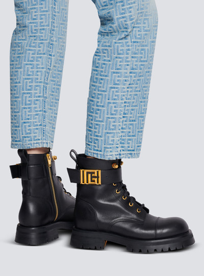 Balmain Charlie leather ranger boots outlook