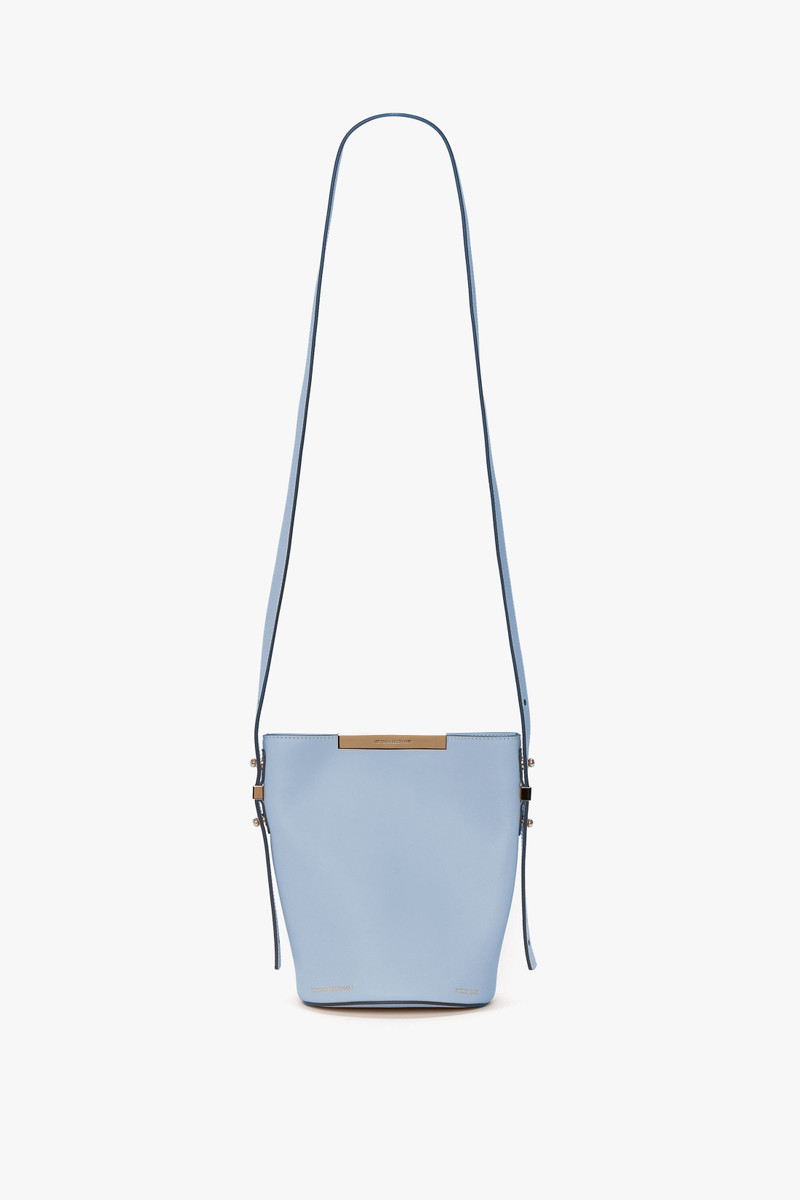 Mini Bucket Bag In Powder Blue Leather 1