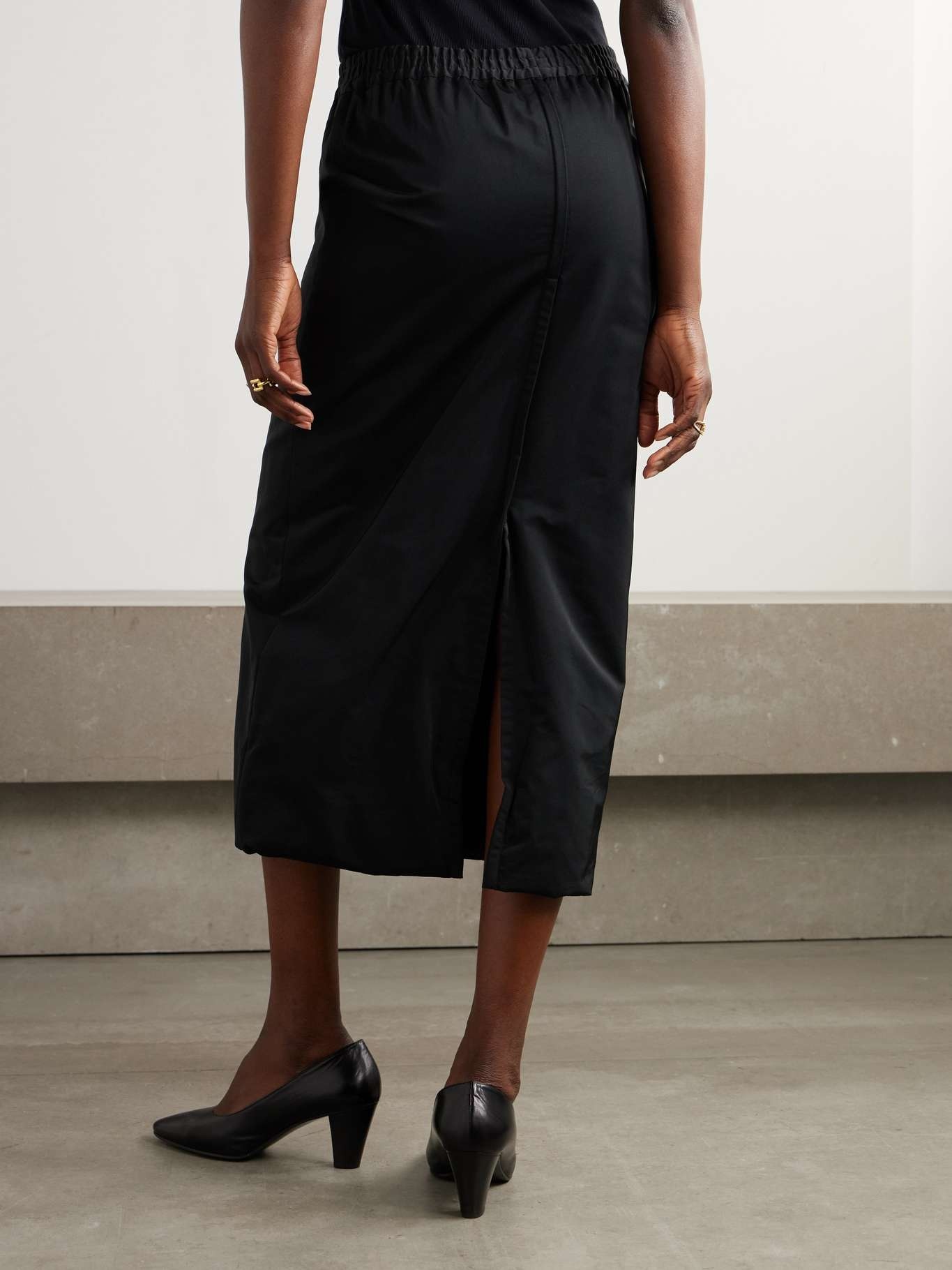 Satin midi skirt - 4