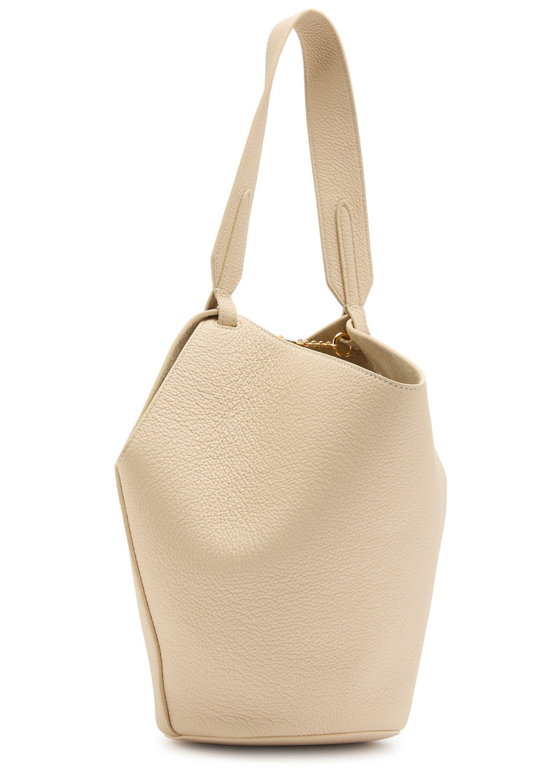 KHAITE Khaite Lotus Mini Grained Leather Tote bag outlook