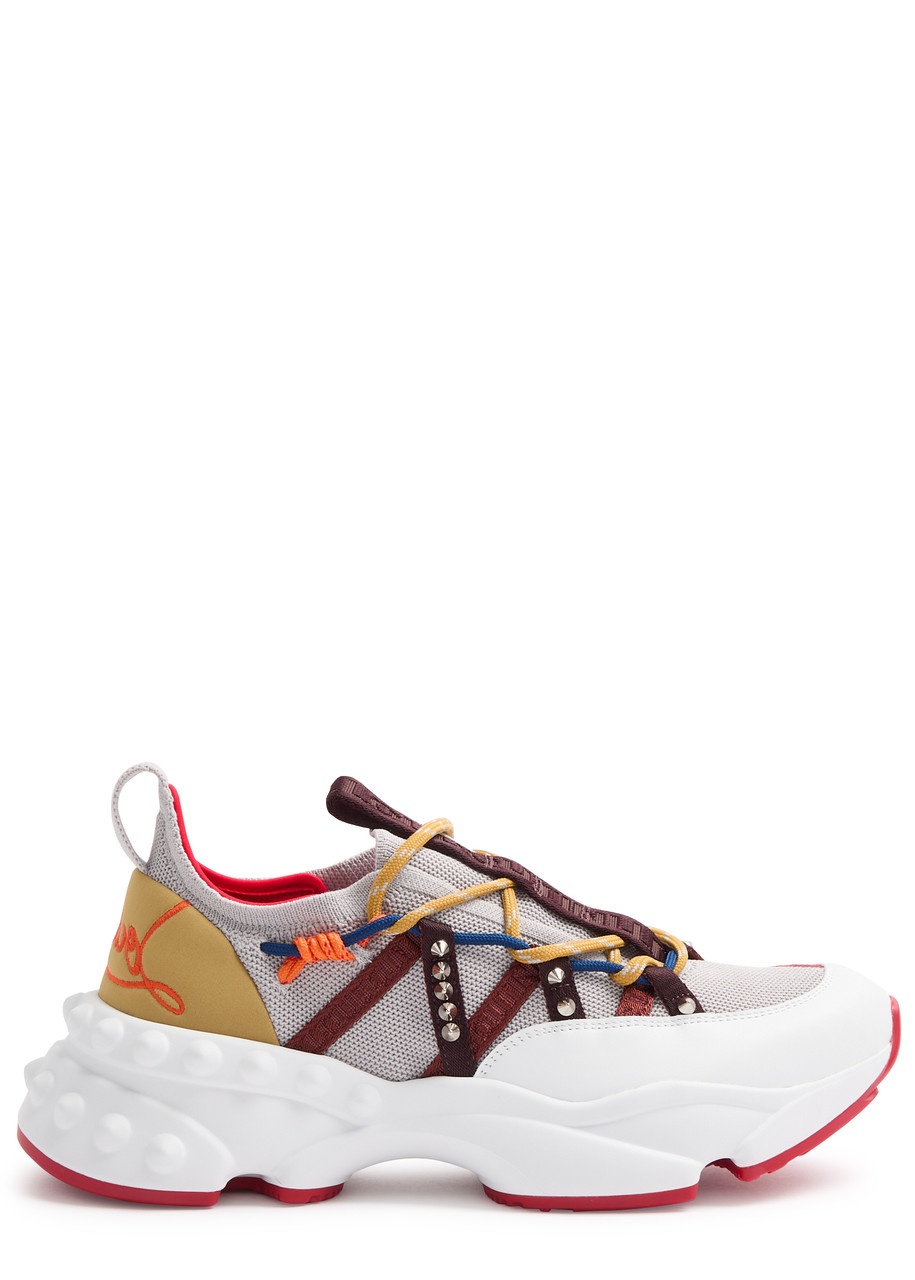 Christian Louboutin Trailnrun Panelled Knitted Sneakers - 1