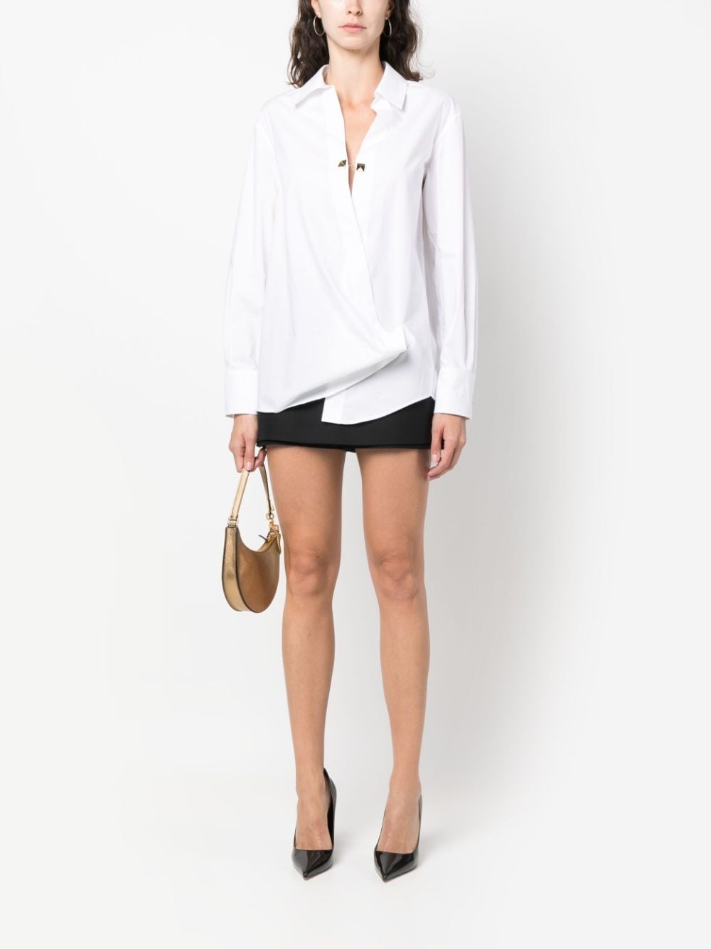 Rockstud-embellished cotton shirt - 2