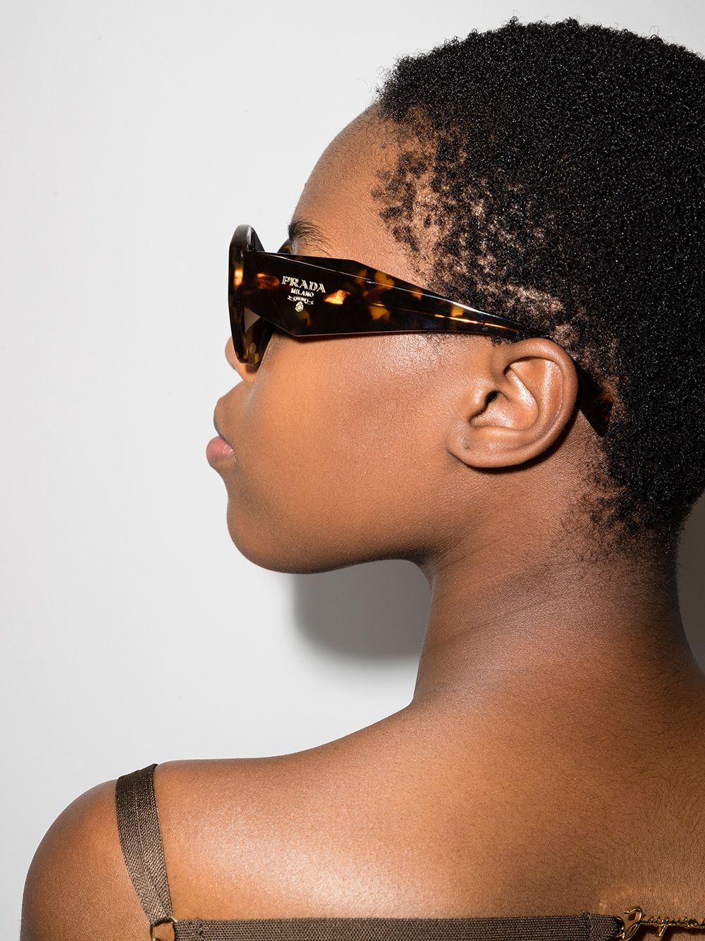 tortoiseshell-effect cat-eye frame sunglasses - 6
