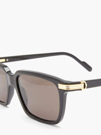 Cartier C Décor rectangular acetate sunglasses outlook