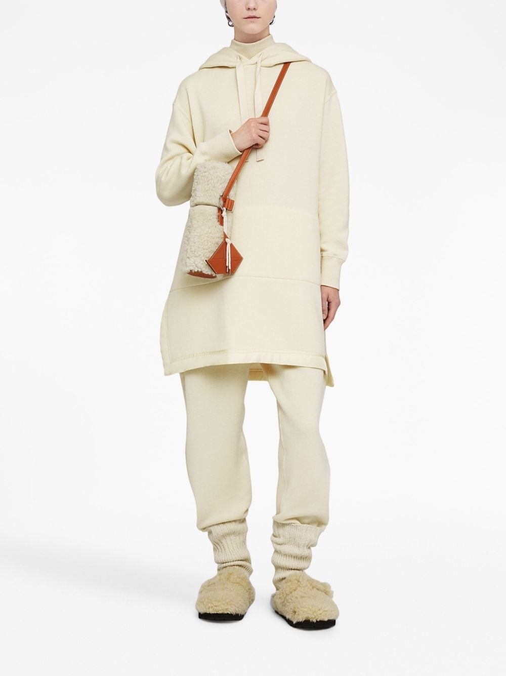 side-slits knitted hoodie - 2