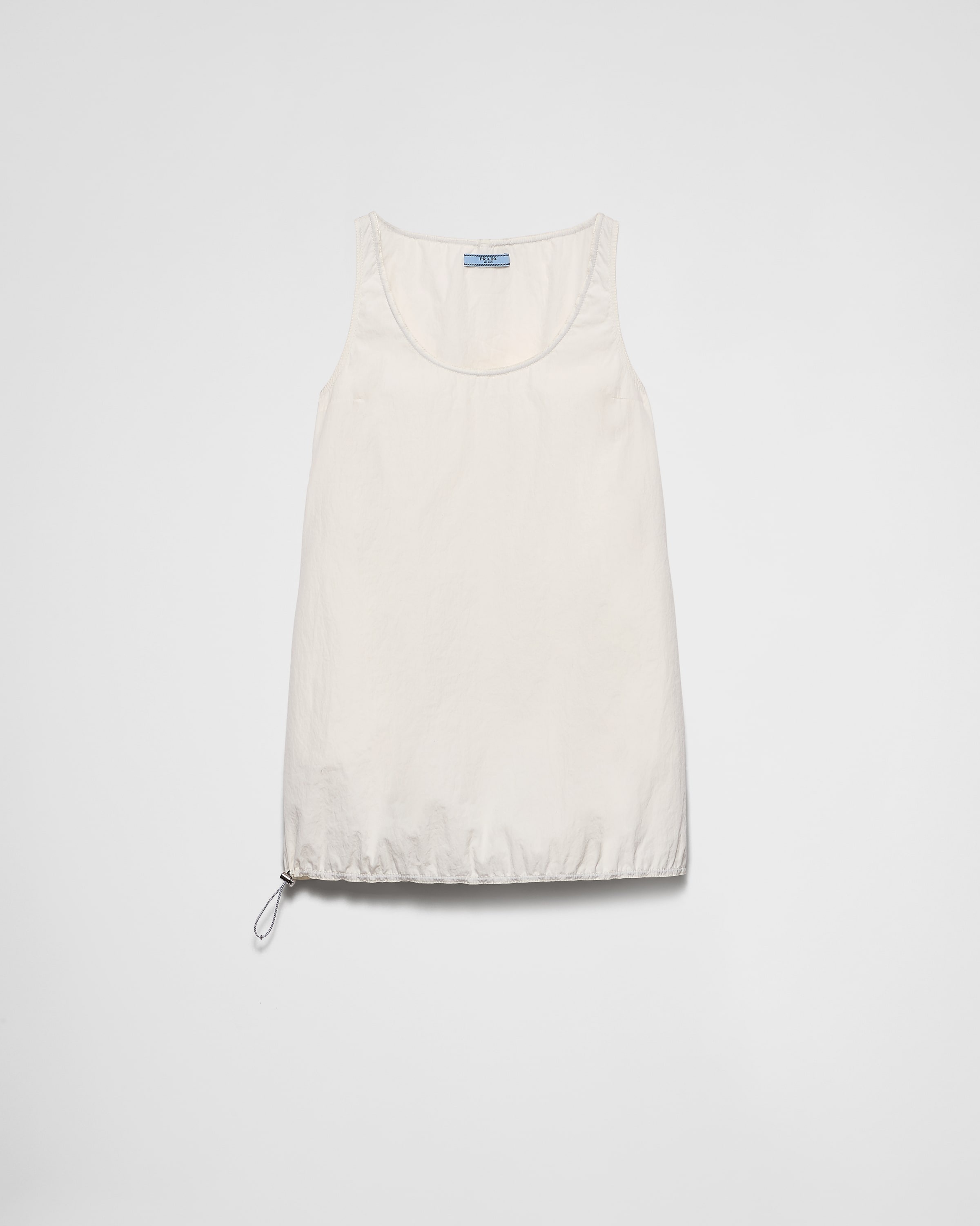 Sleeveless technical pongé mini-dress - 1